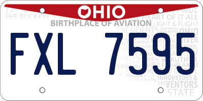 OH license plate FXL7595