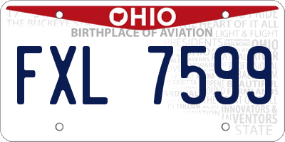 OH license plate FXL7599