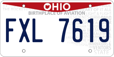 OH license plate FXL7619