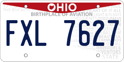 OH license plate FXL7627