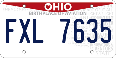 OH license plate FXL7635