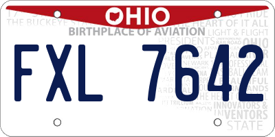 OH license plate FXL7642