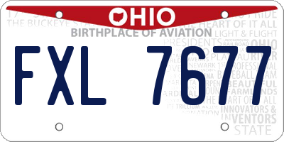 OH license plate FXL7677