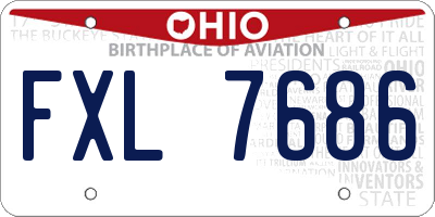 OH license plate FXL7686