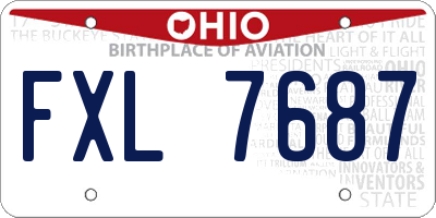 OH license plate FXL7687