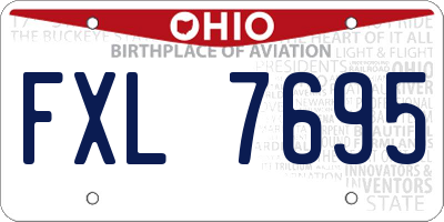 OH license plate FXL7695