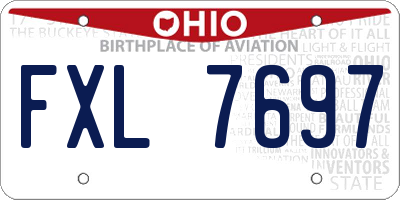 OH license plate FXL7697