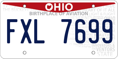 OH license plate FXL7699