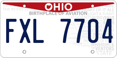 OH license plate FXL7704
