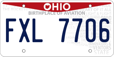 OH license plate FXL7706