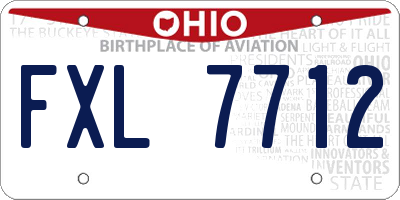 OH license plate FXL7712