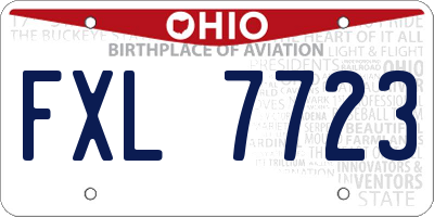 OH license plate FXL7723