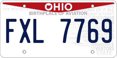 OH license plate FXL7769