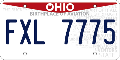 OH license plate FXL7775