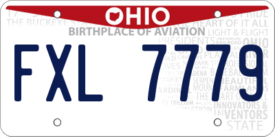 OH license plate FXL7779