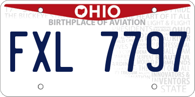 OH license plate FXL7797