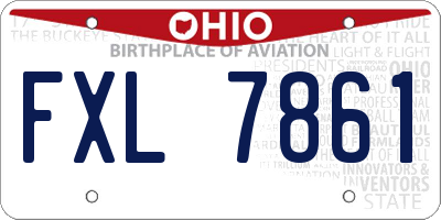 OH license plate FXL7861