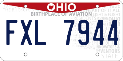 OH license plate FXL7944