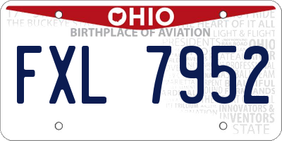 OH license plate FXL7952