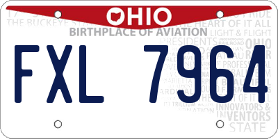 OH license plate FXL7964