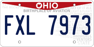 OH license plate FXL7973