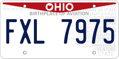 OH license plate FXL7975