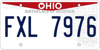 OH license plate FXL7976