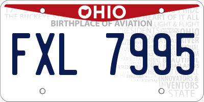 OH license plate FXL7995