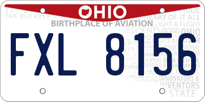 OH license plate FXL8156