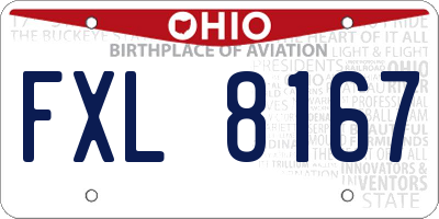 OH license plate FXL8167