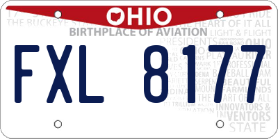OH license plate FXL8177