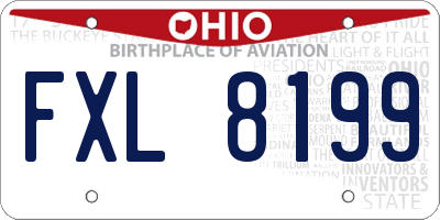 OH license plate FXL8199