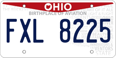 OH license plate FXL8225