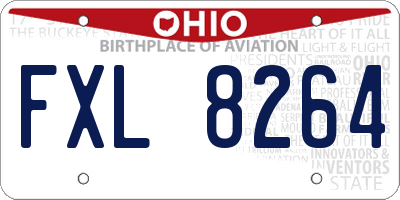 OH license plate FXL8264
