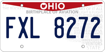 OH license plate FXL8272