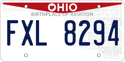 OH license plate FXL8294