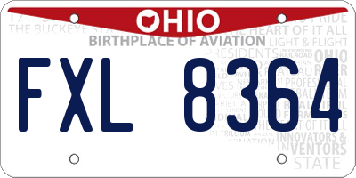 OH license plate FXL8364