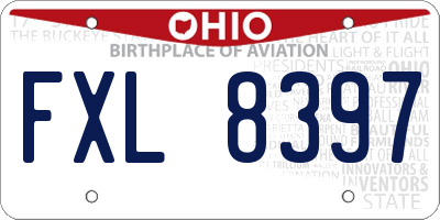 OH license plate FXL8397