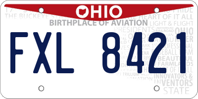 OH license plate FXL8421