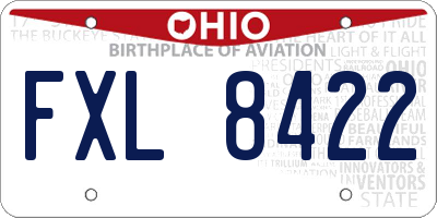 OH license plate FXL8422