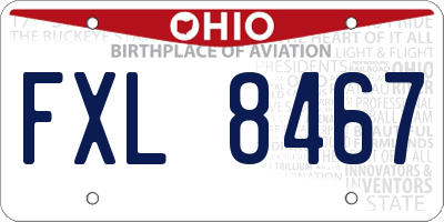 OH license plate FXL8467