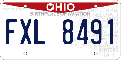 OH license plate FXL8491