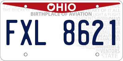 OH license plate FXL8621