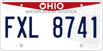 OH license plate FXL8741