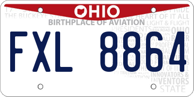 OH license plate FXL8864