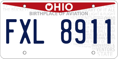 OH license plate FXL8911