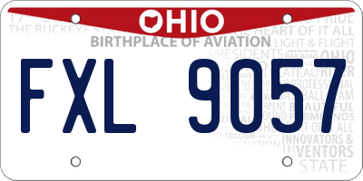 OH license plate FXL9057