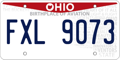 OH license plate FXL9073
