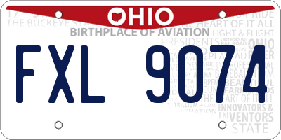 OH license plate FXL9074
