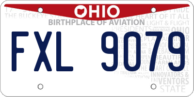 OH license plate FXL9079